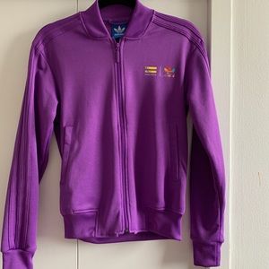Purple Adidas full zip jacket